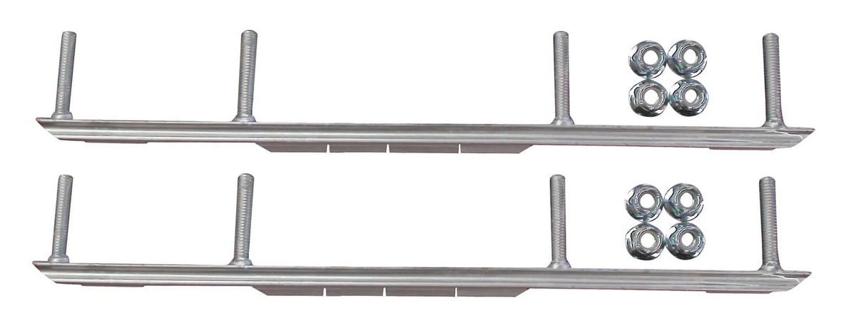 Red BX Snowmobile Skis with 6" Shaper Bars Complete Kit C87324
