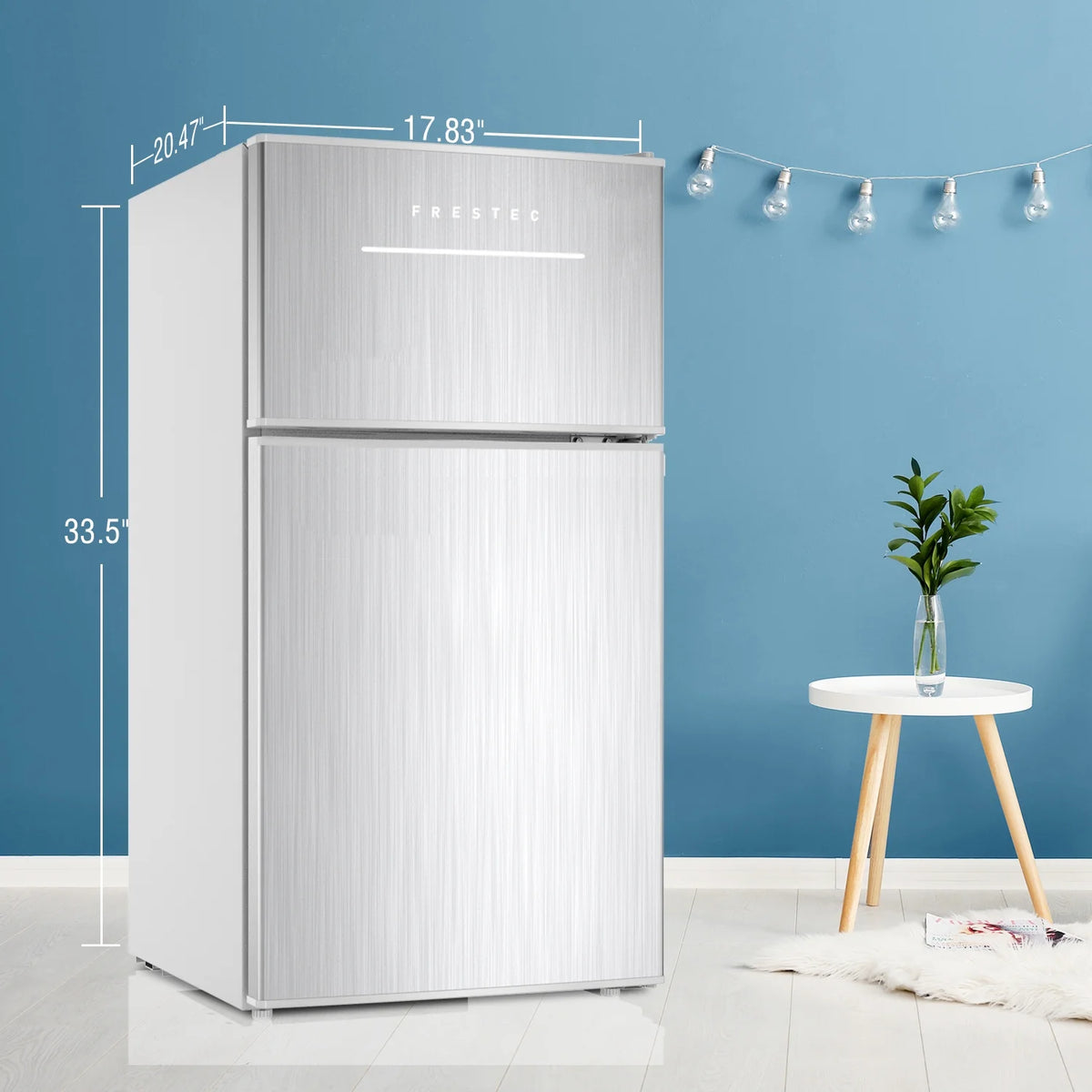 Silver 3.0 Cu.Ft Mini Refrigerator with Freezer N94478