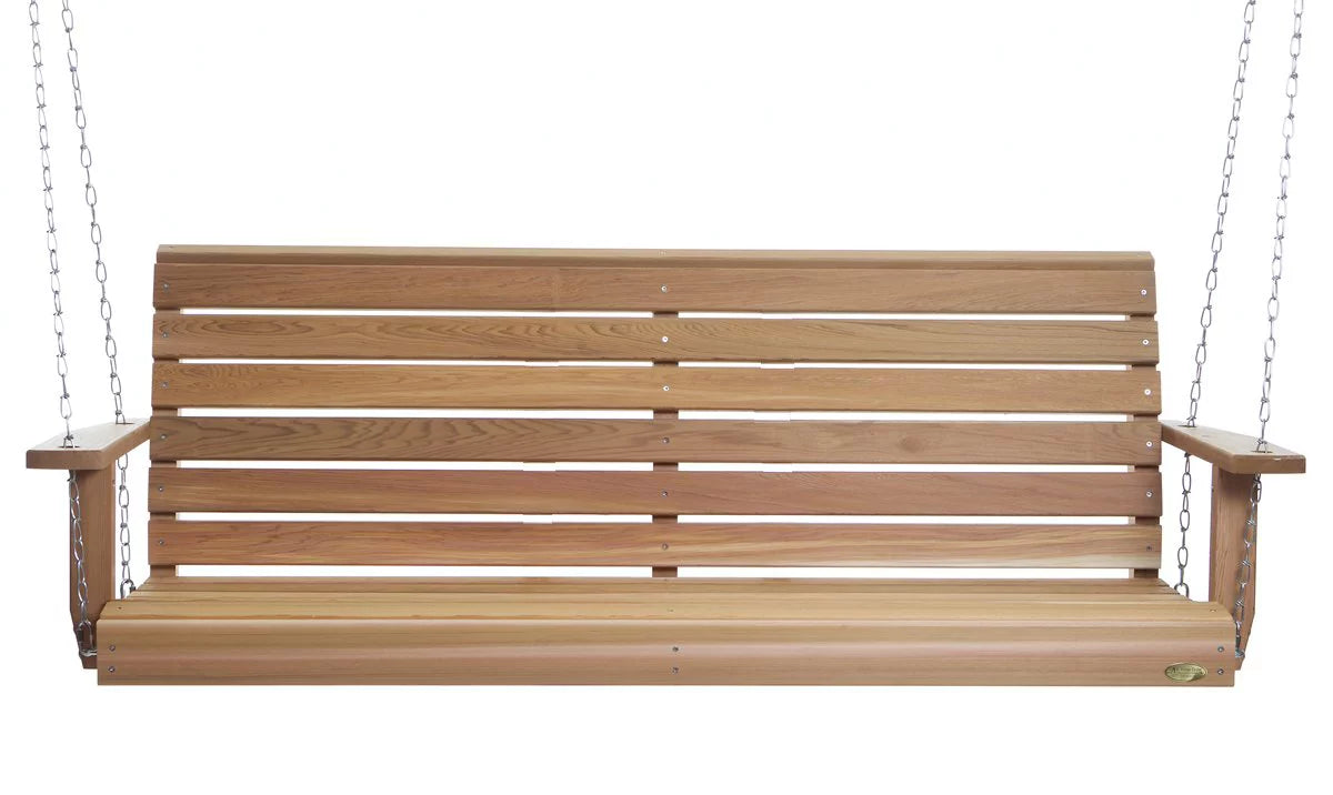 Natural Handcrafted Western Red Cedar Porch Swing V775
