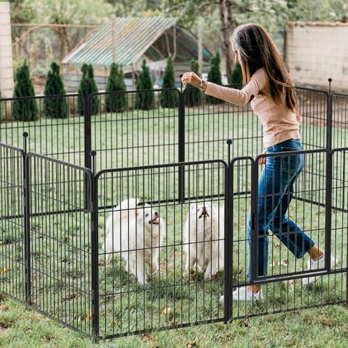 16 Panels 32 inch Heavy Duty Metal Dog Playpen Y52669
