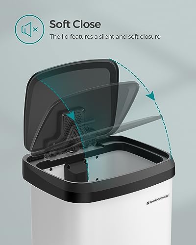 Stainless Steel Kitchen Trash Can with Step-on Pedal D45663