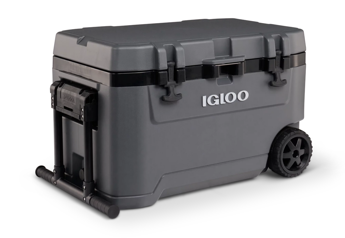 72 Quart Ice Chest Cooler with Wheels Gray P859