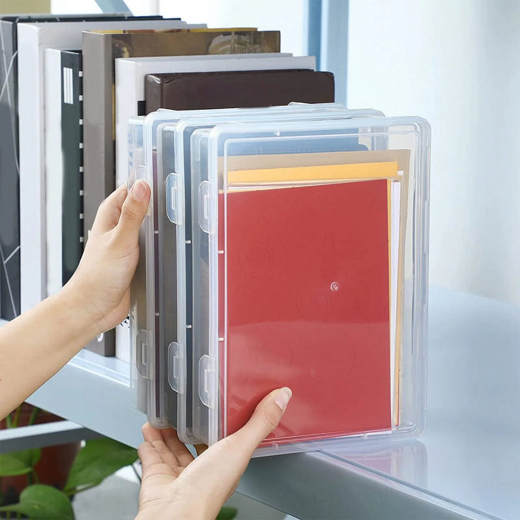 Plastic Storage Box, 7"x9"x2", 6 Pcs Z502103
