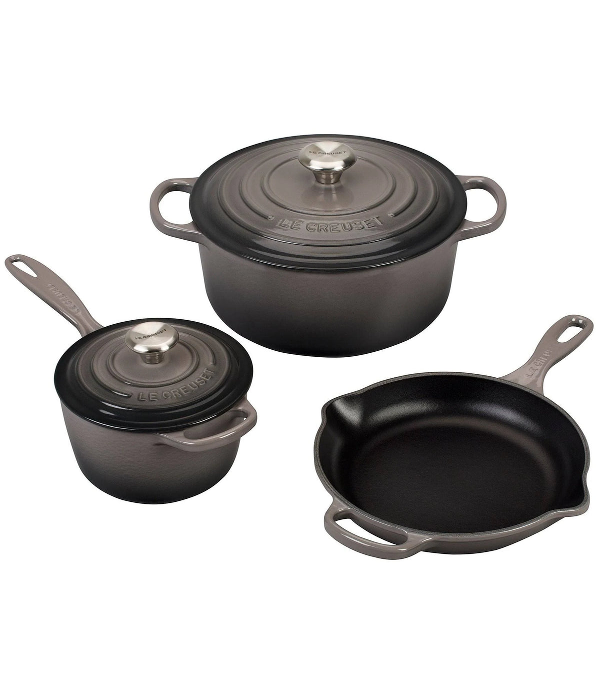 5 Piece Cast Iron Cookware Set (Oyster) Y909