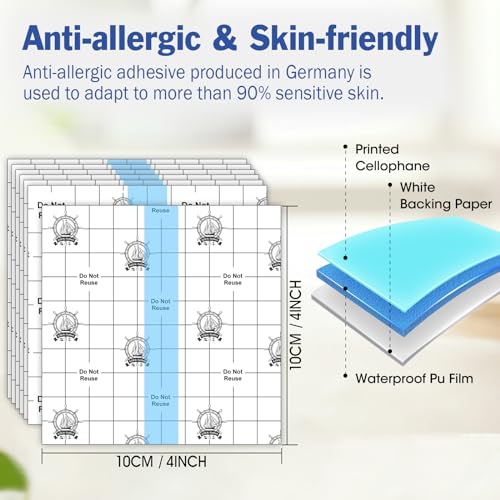 50 Pieces Waterproof Transparent Film Dressing 6 X 6" Bandages R610
