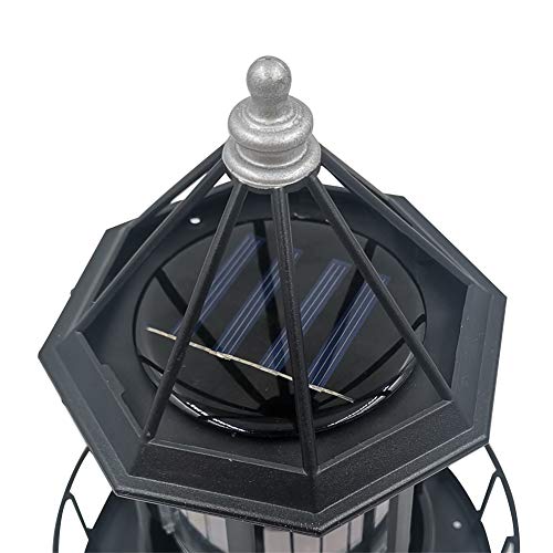 Black Solar Powered Lighthouse A157