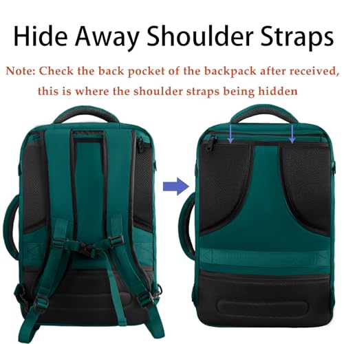 Black 27L Lightweight Expandable Waterproof Travel Backpack W421