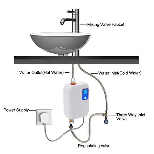 3000W Portable Electric Instant Tankless Water Heater, 110V T5715