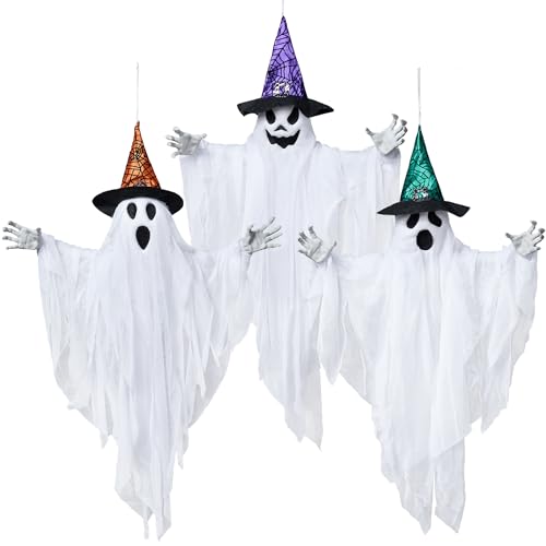 3 Pack 24.8" Halloween Hanging Ghost Decorations C584