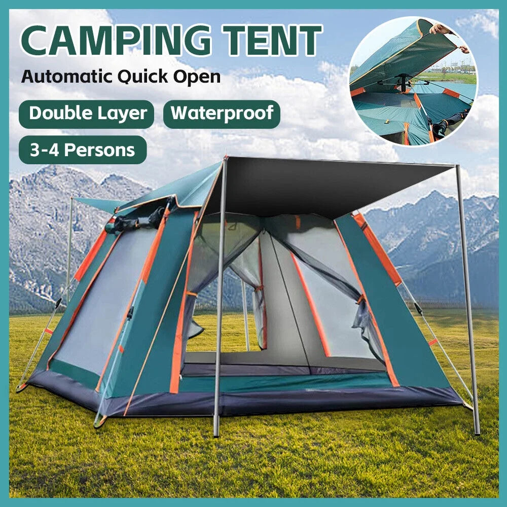 3-4 Person Pop Up Outdoor Camping Tent Y74695