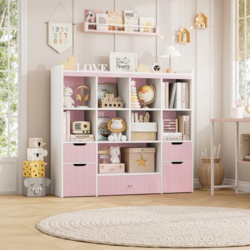 48" W Kids Toy Storage Organizer with Removable Bins and Drawers, Grey A47807