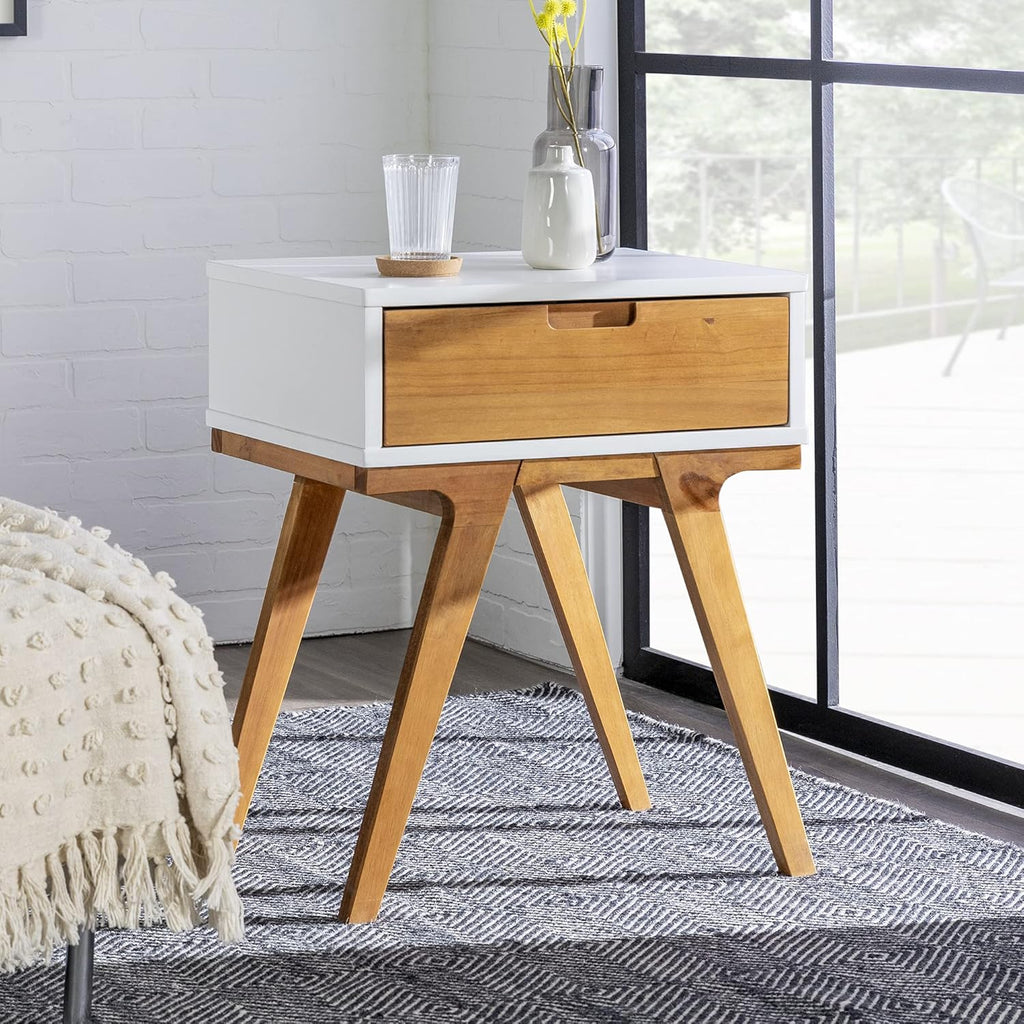 Caramel 1 Drawer Wood Nightstand O39736
