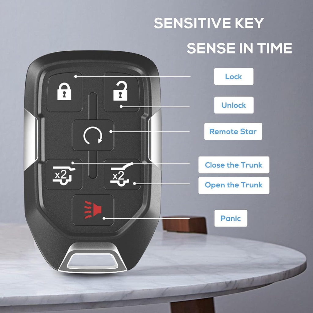 Compatible Keyless Entry System Car Key Fob 6-Buttons 315 MHz Pack of 2 X7339