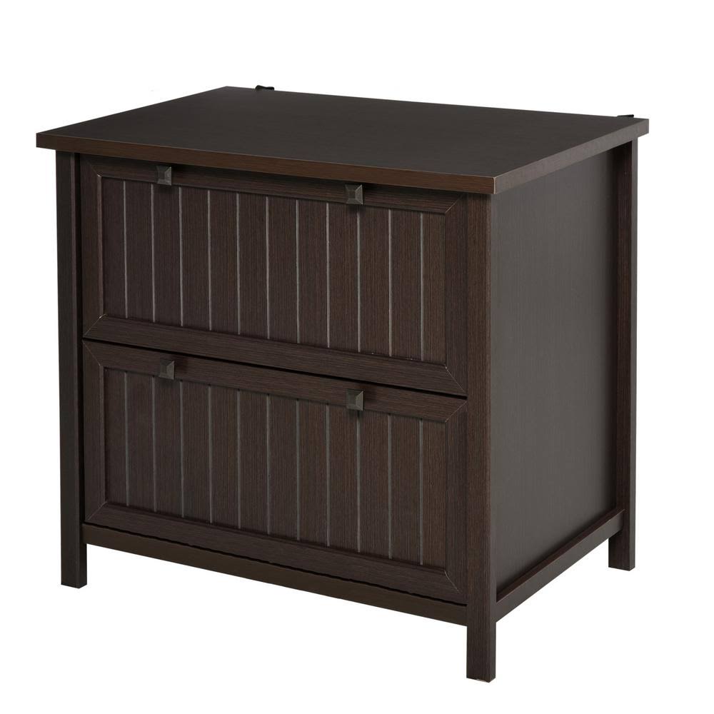 Brown Wooden 2-Drawer File Cabinet M18998