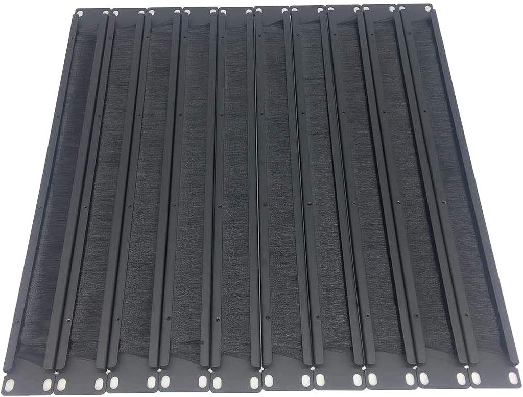 10 Pack 1U Horizontal Rack Mount Cable Management Panel with Cable Entry Brush M394117