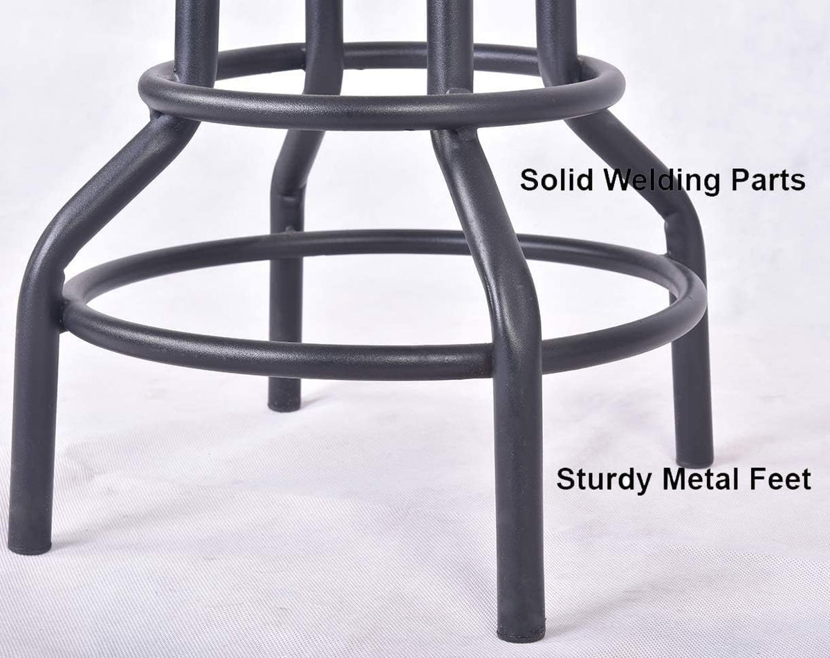 Adjustable Swivel Metal Bar Stool Set of 2 E6956