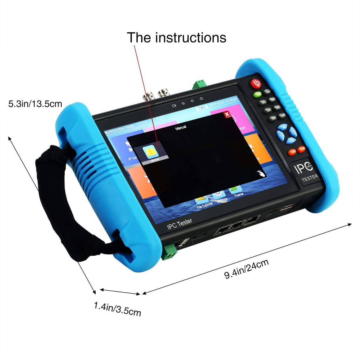 7 inch IPS Touch Screen IP Camera Tester CCTV CVBS Analog Tester with WiFi C3582