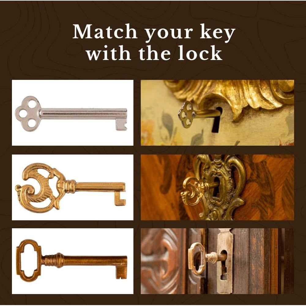 Brass Plated Skeleton Key T4015