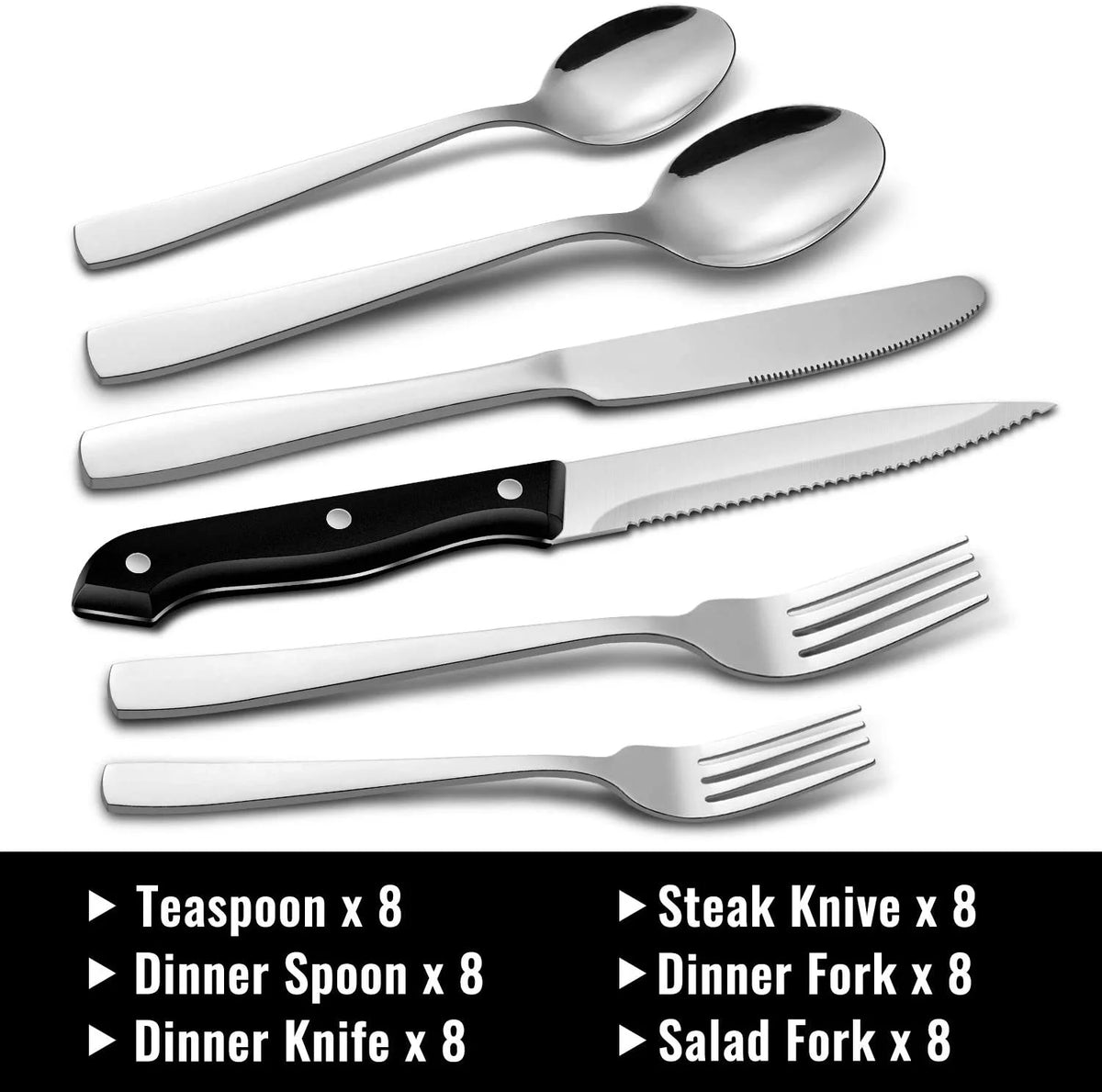 48-Pieces Stainless Steel Silverware Set N413952