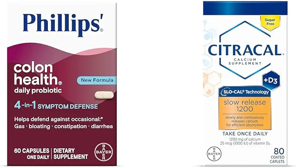 Probiotic Capsules and Calcium Citrate and Calcium Carbonate Blend G821325