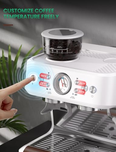 Stainless Steel Dual-Boiler Espresso Machine with Grinder J1129