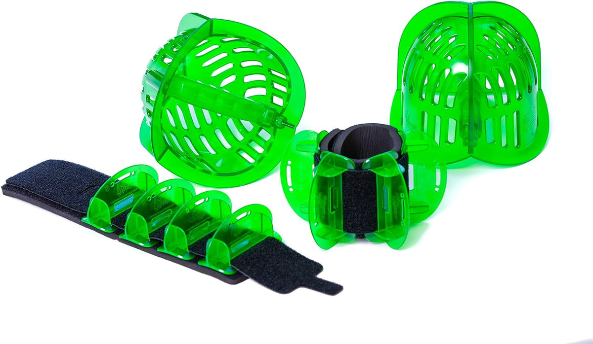 AquaLogix Total Body Pool Fitness System - Upper Body Aquatic Bells & Lower Body Fins - Full Body Pool Workout W1762