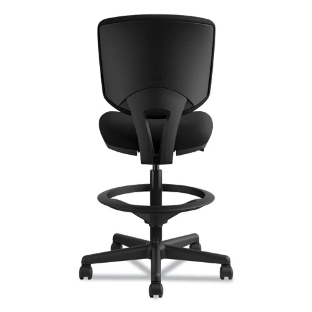 Black Leather Adjustable Task Stool U1231