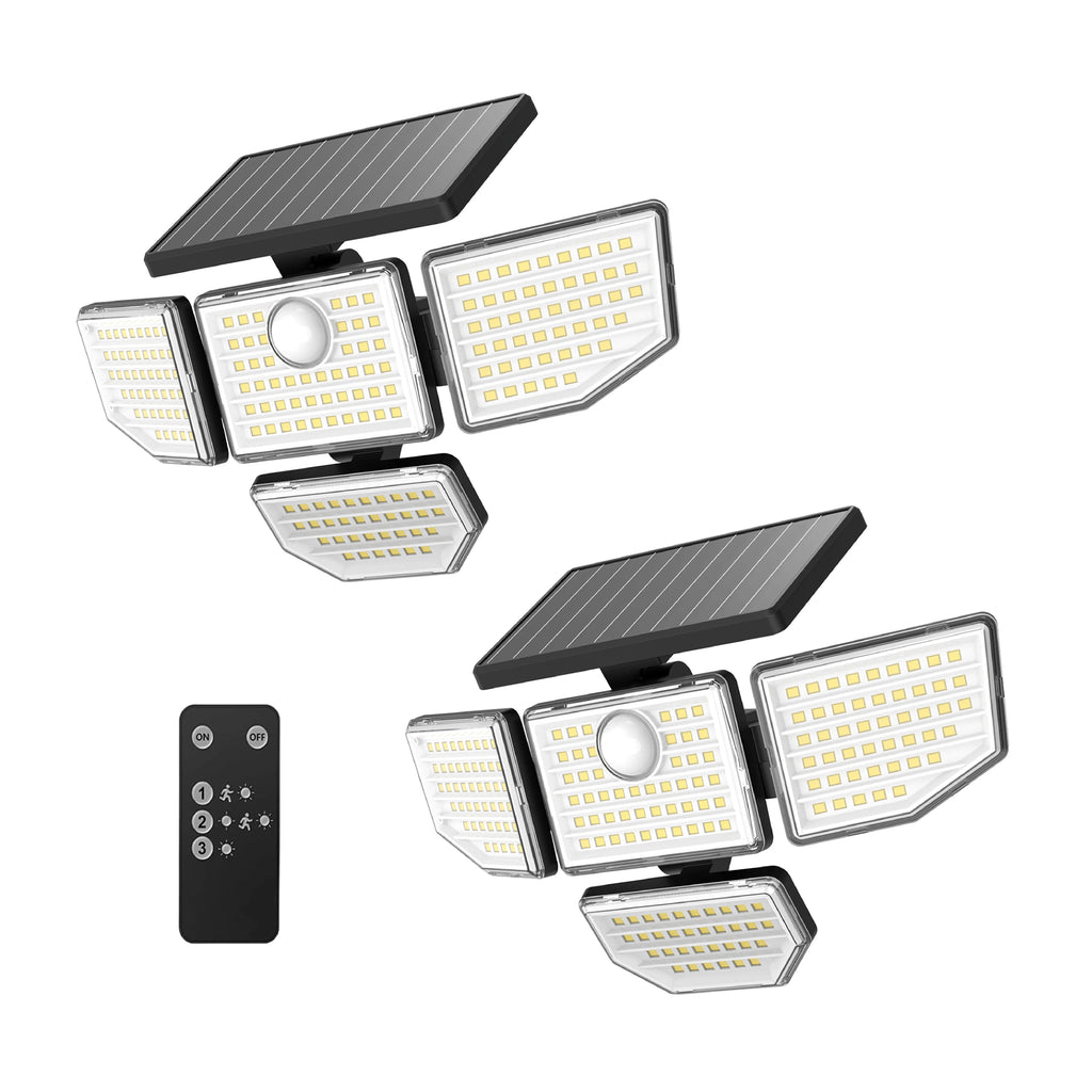 Adjustable Solar Motion LED Security Light 2-Pack O640992