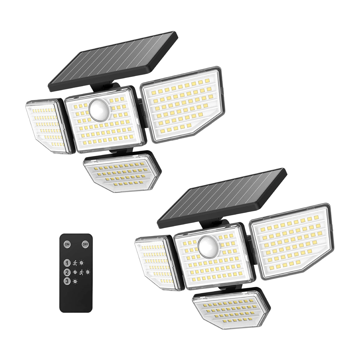 Adjustable Solar Motion LED Security Light 2-Pack O640992