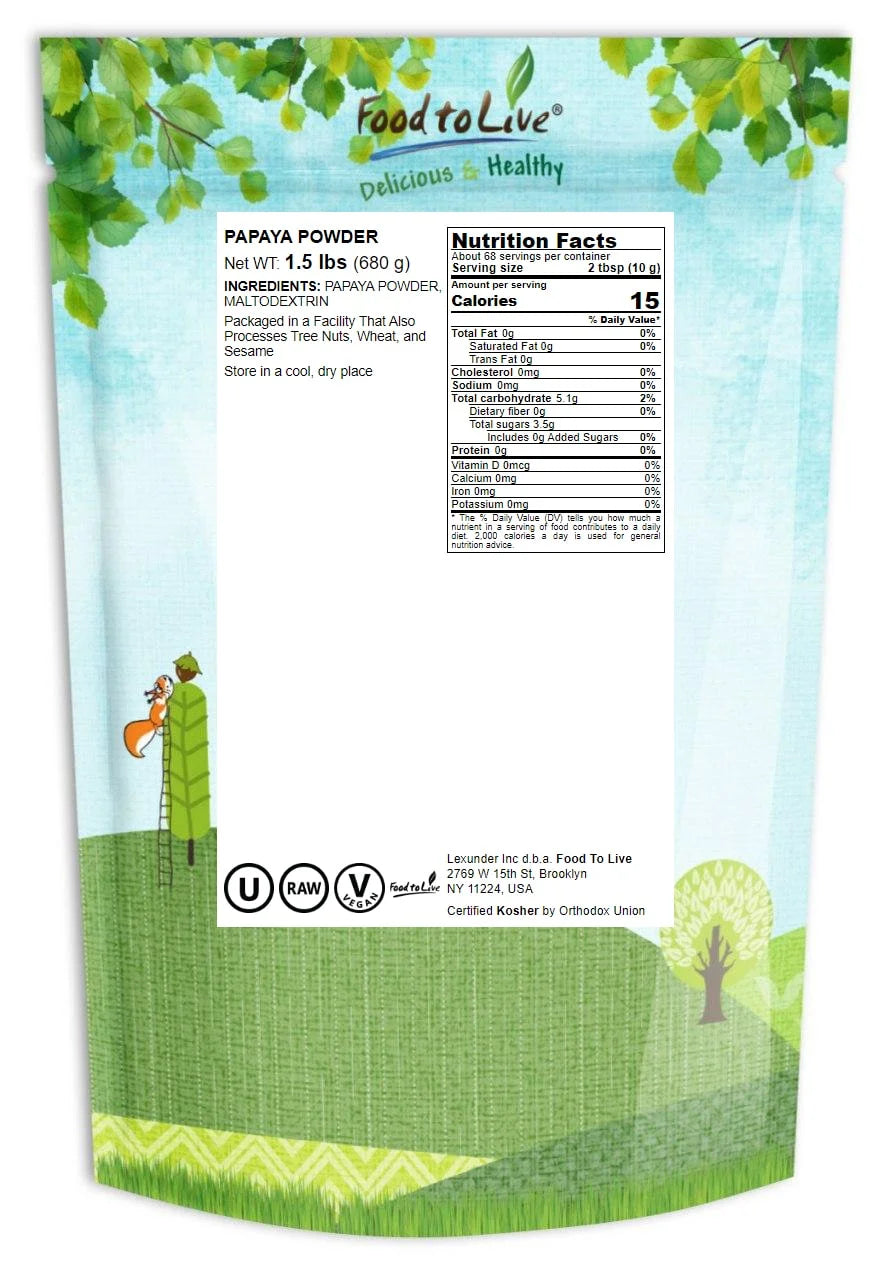 Papaya Powder 1.5 Pounds Z1109