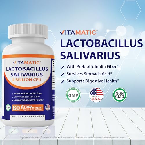60 Count Lactobacillus Salivarius DR Capsule with Prebiotic Inulin Fiber T52885