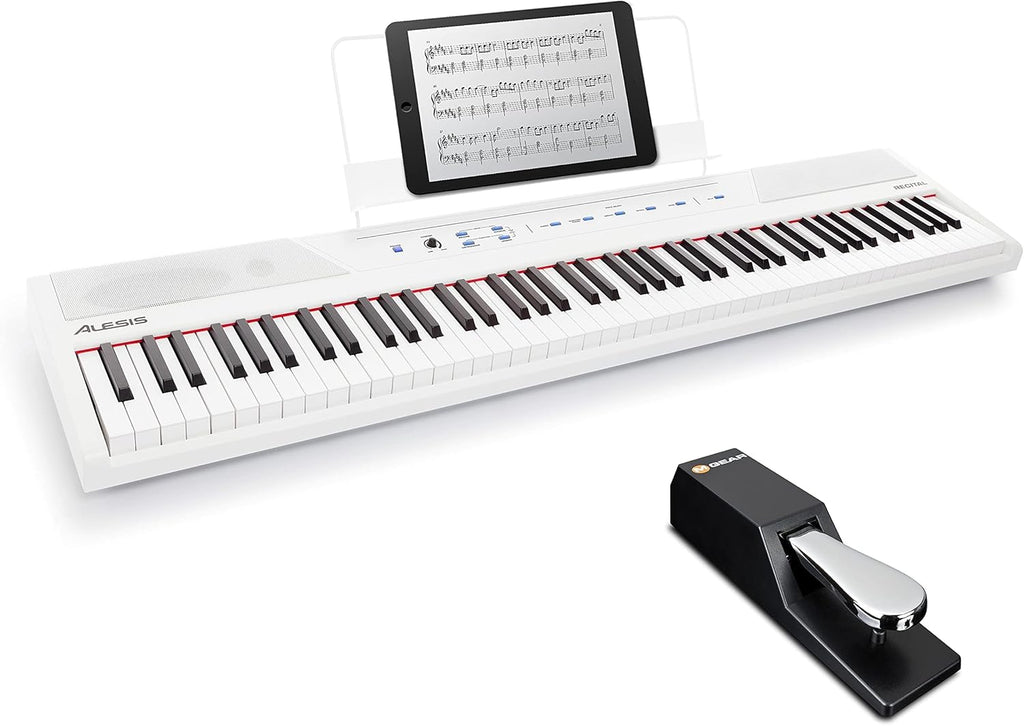 88 Key Digital Piano Keyboard with Semi Weighted Keys and 2x20W Speakers L659835