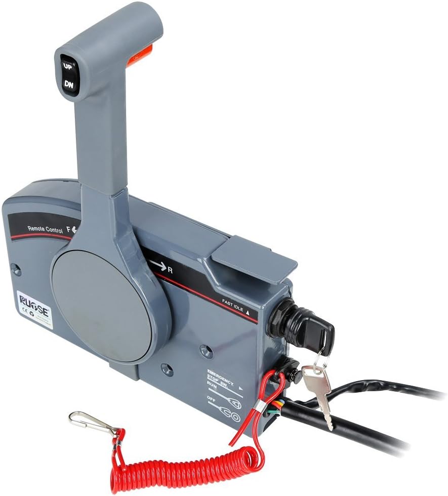 Side Mount Outboard Remote Control Box with 10 Pin Cable 16.7Ft Harness Q233932