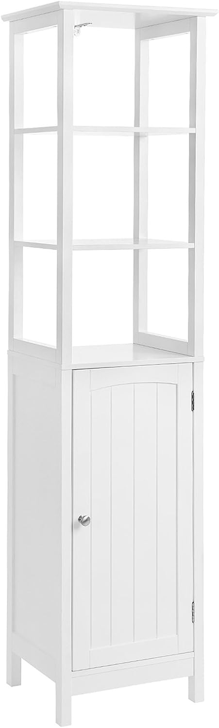White 3 Tier Wooden Floor Cabinet N88964