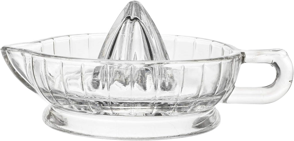 Clear Glass Citrus Juicer with Handle and Pour Spout G398871