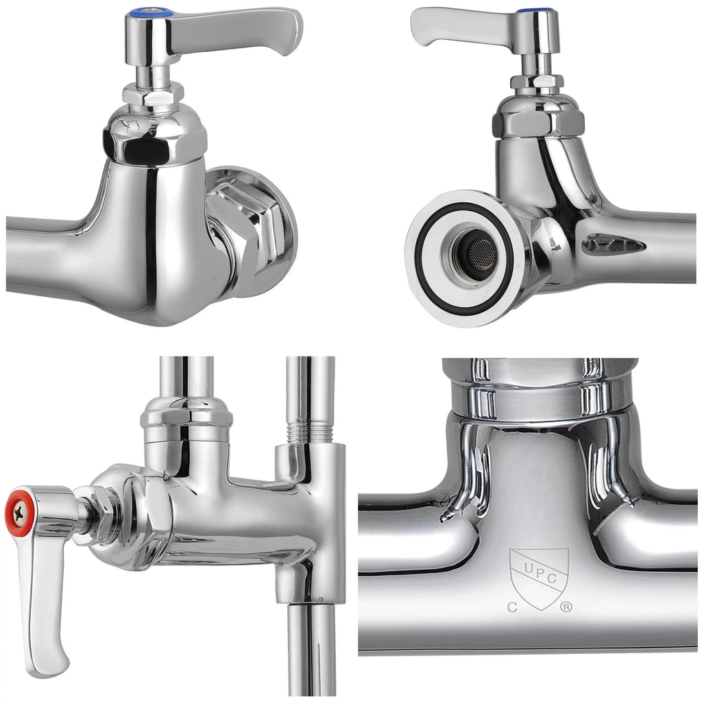 Pull Down Commercial Kitchen Faucet with 12" Add-On Faucet Kit W686737