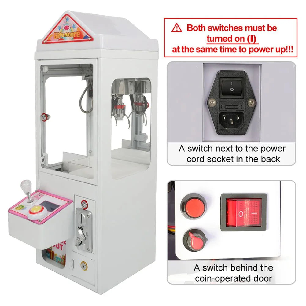 Mini Claw Crane Machine Metal Case Candy Toy Catcher Y1369