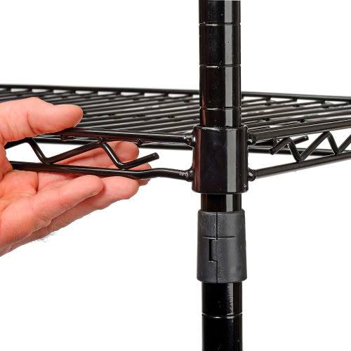Black Epoxy Wire Shelving Unit O34720