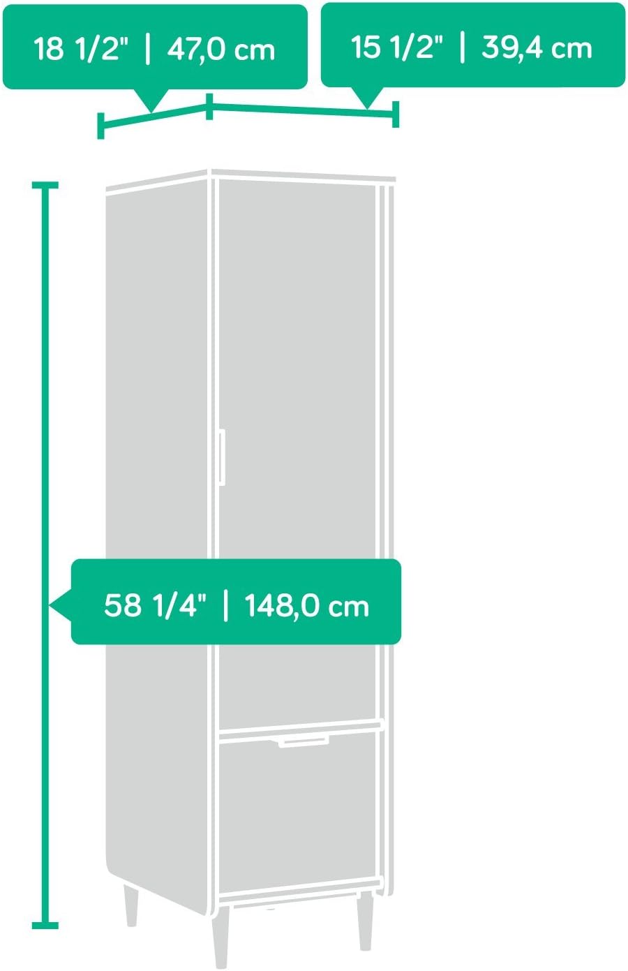 Storage Cabinet with File, Grand Walnut Finish N57958