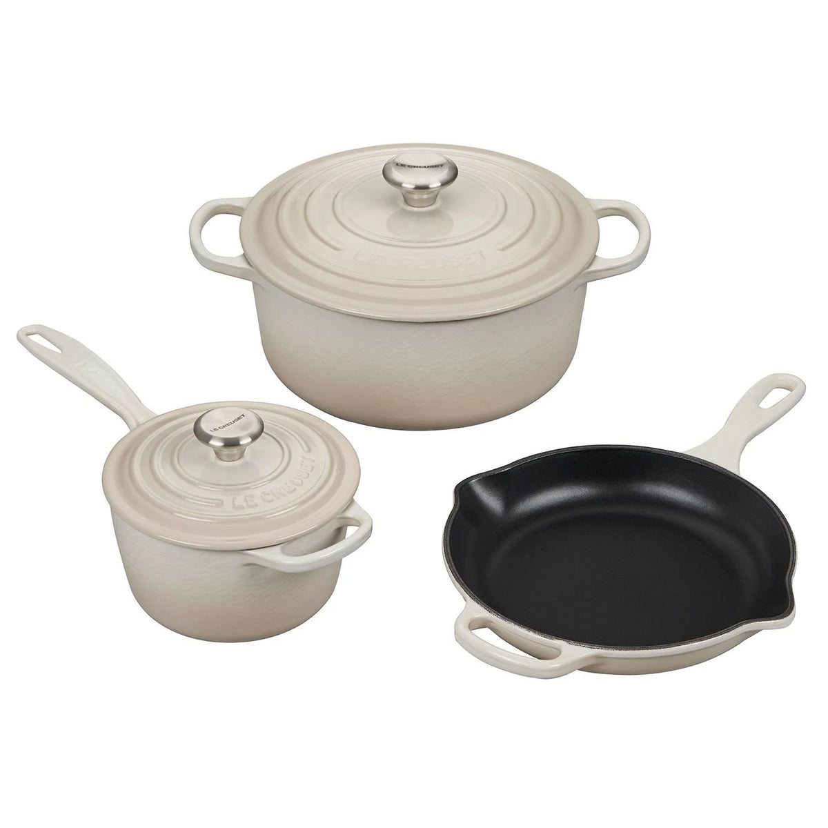 5 Piece Cast Iron Cookware Set (Oyster) Y909