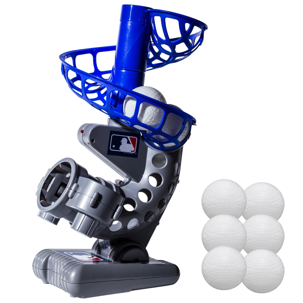 Electronic Baseball Pitching Machine with 6 Plastic Baseballs U577
