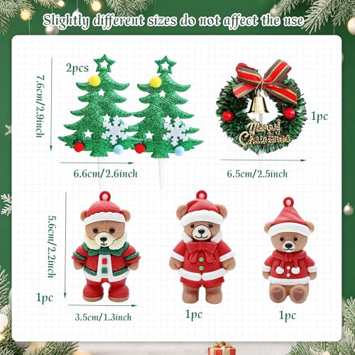 7 Pack Merry Christmas Cake Toppers D404699