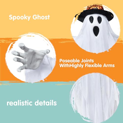 3 Pack 24.8" Halloween Hanging Ghost Decorations C584
