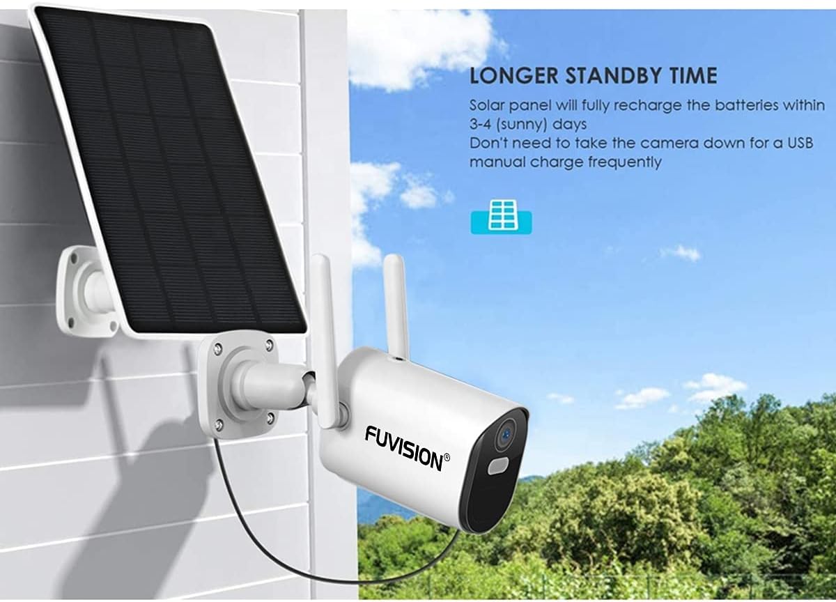 Solar Battery Powered 1080p Wireless Outdoor Security Camera C807623