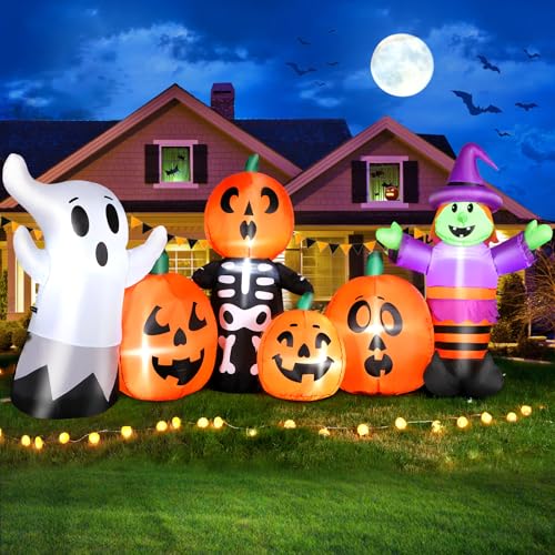 8 FT Halloween Inflatable Spider with LED K4128