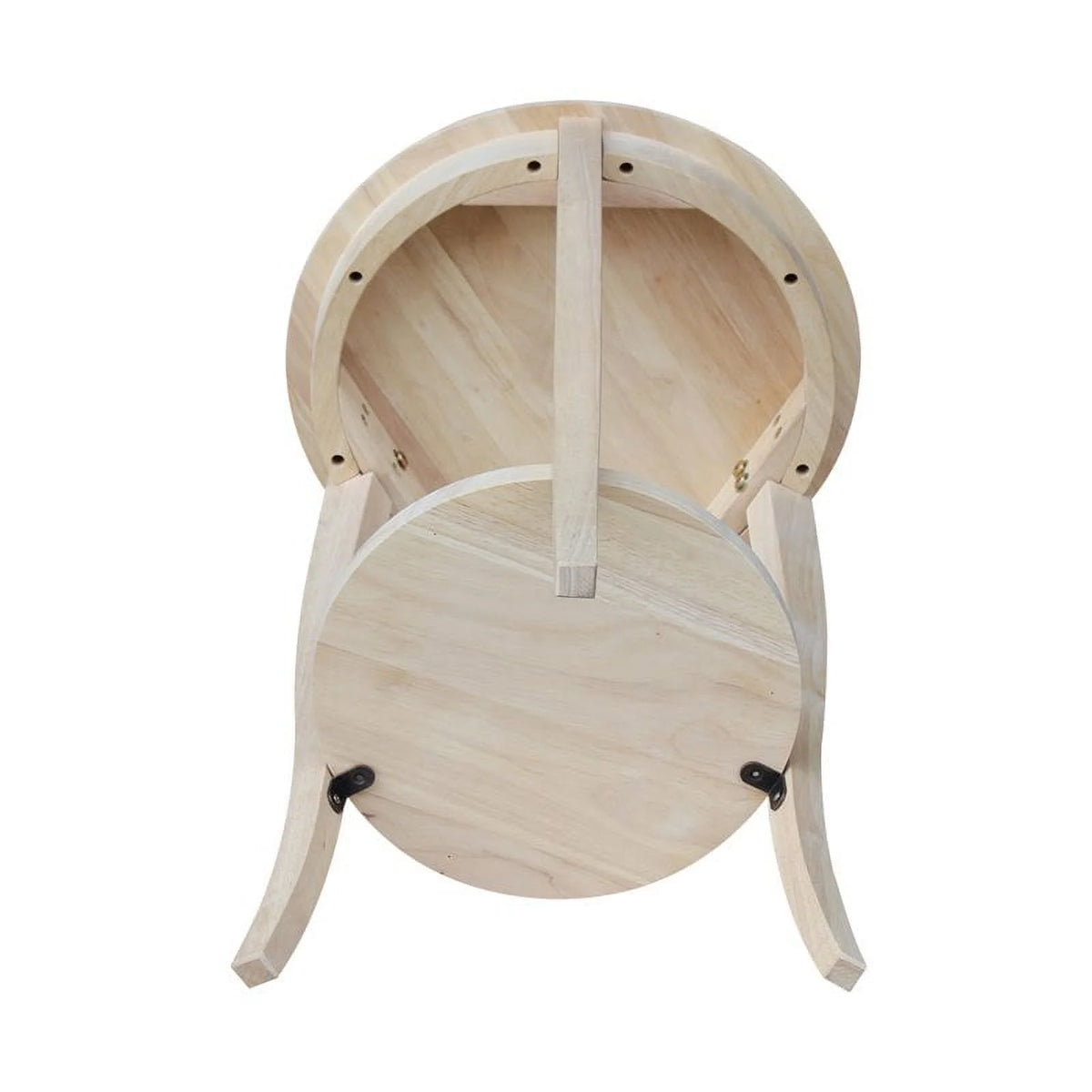 Solid Wood Round End Table Y3214