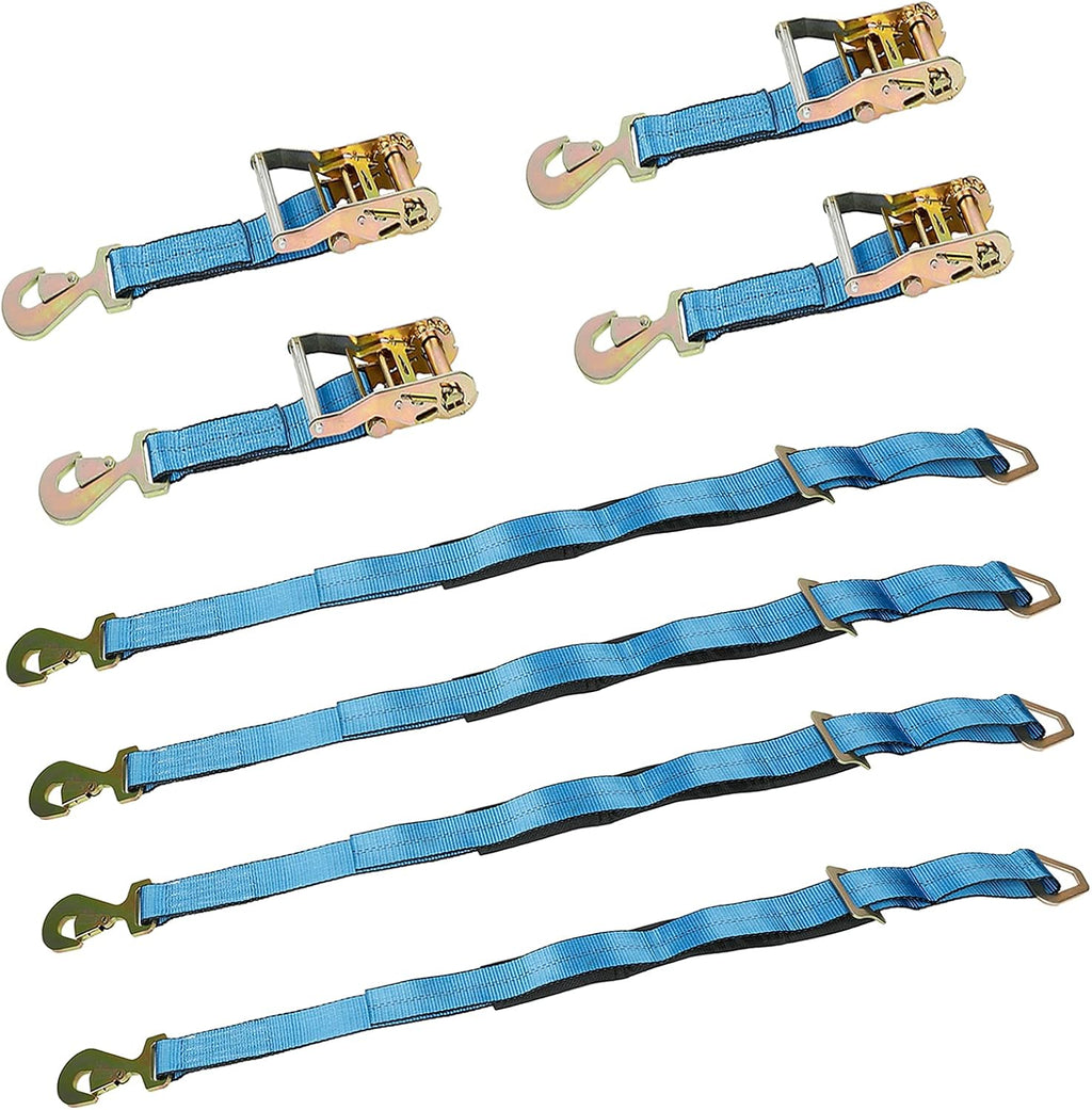 Heavy Duty Ratchet Straps 4 Pack 8 ft Blue C434