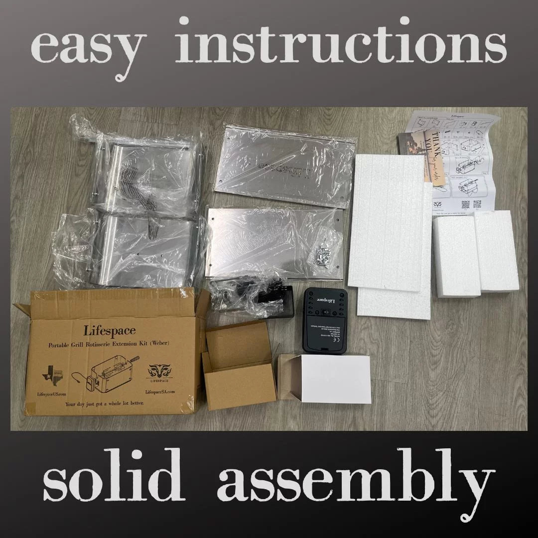 Portable Grill Rotisserie Extension Kit N45258