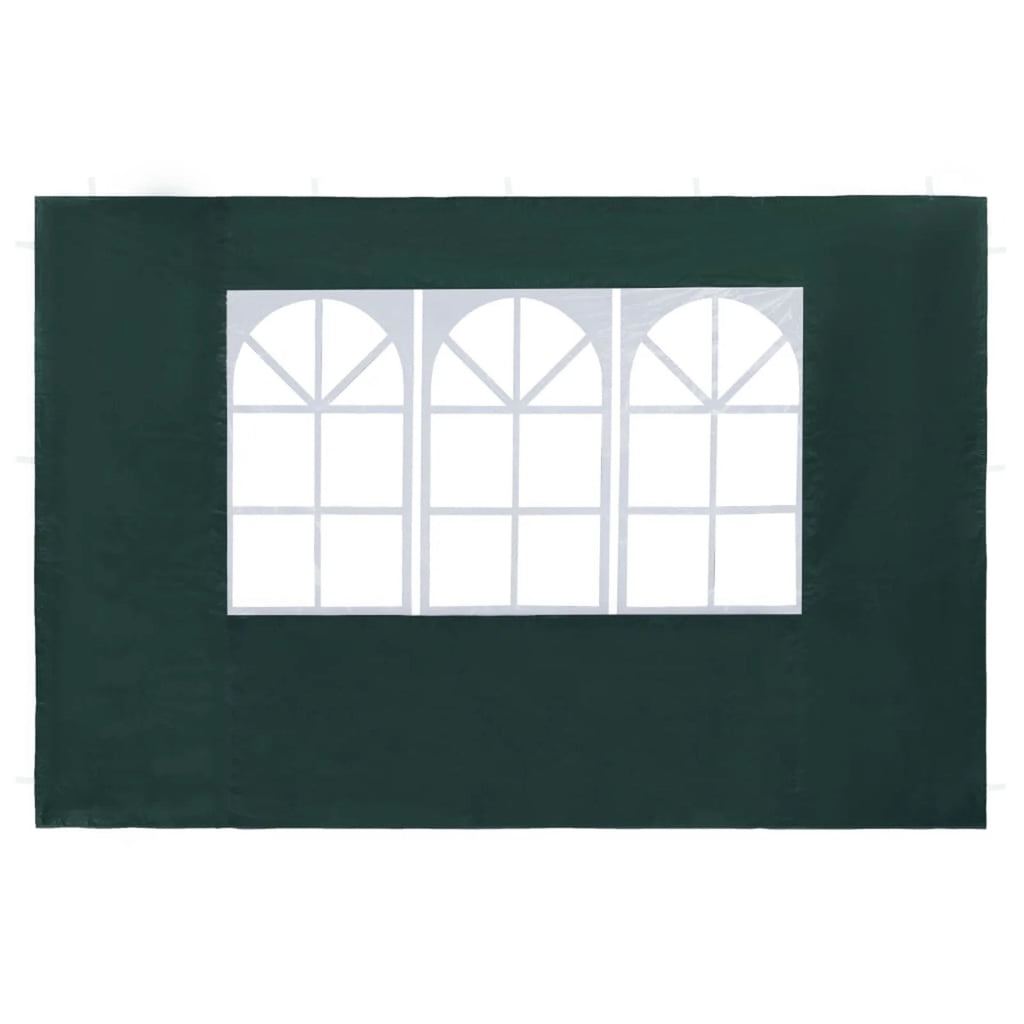 Green PE Party Tent Sidewall 2 pcs with Window J880