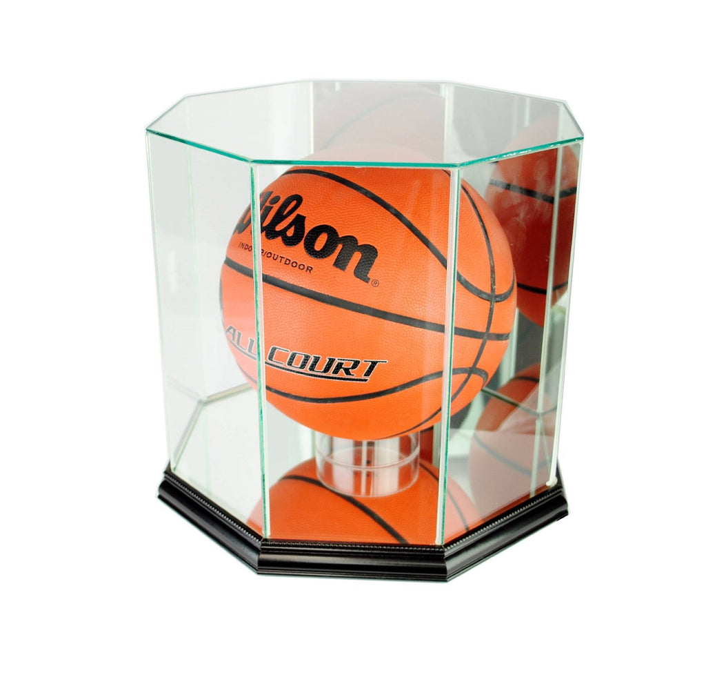 Black Octagon Basketball Display Case E586